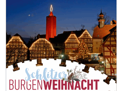 Vorweihnachtszeit in Schlitz unter der größten Kerze der Welt